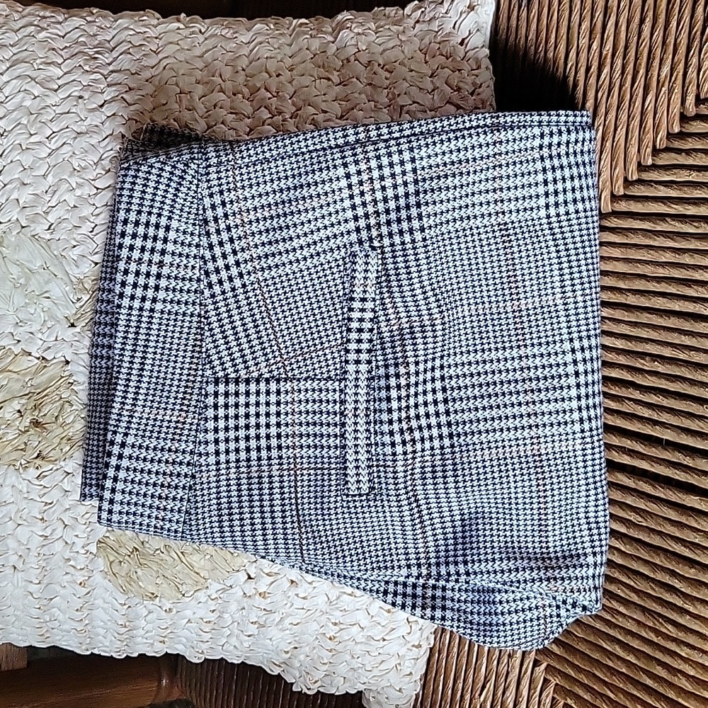 THML Glen plaid pants, black/gray/ white /brown, size XS